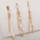 Stylish Arrow-studded 3 Pieces/ Set Gold Alloy Rhinestone Anklet For Women