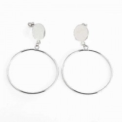 Stylish Big Hollow Circle Metal Simple Drop Earrings