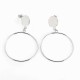 Stylish Big Hollow Circle Metal Simple Drop Earrings