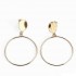 Stylish Big Hollow Circle Metal Simple Drop Earrings