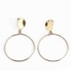 Stylish Big Hollow Circle Metal Simple Drop Earrings