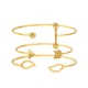 Sweet A Set Of Open Cuff Bracelet Trendy Minimalist Arrow leaves Adjustable Bracelets For Women