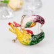 Sweet Birds Brooches Rhinestones Colorful Oil Painting Birds Colthing Brooch Pin for Women Men