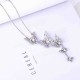 Sweet Butterfly Pendant Necklace Fashion Crystal Clothing Accessories Costumes Jewelry For Women