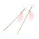 Sweet Chiffon Wings Asymmetric Artificial Pearl Women Earrings