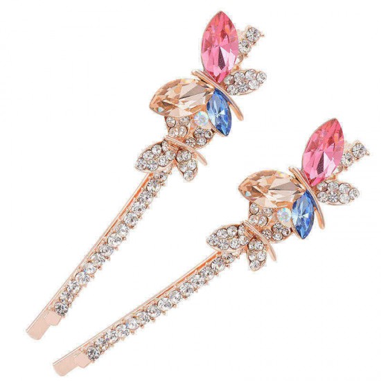 Sweet Crystal Butterfly Hairclip Fashion Head Hair Accessories Women Gift