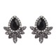 Sweet Drop Rhinestones Women's Crystal Flower Leaf Charm Earrings Jewelry