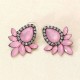 Sweet Drop Rhinestones Women's Crystal Flower Leaf Charm Earrings Jewelry