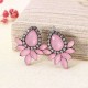 Sweet Drop Rhinestones Women's Crystal Flower Leaf Charm Earrings Jewelry