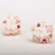 Sweet Elegant Flower Earring Rhinestone Pearl Ear Stub Round Shape Earrings