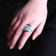 Sweet Enamel Butterfly Finger Ring Trendy Insect Diamond Personality Rings Gift for Women