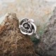 Sweet Flower Antique Silve Finger Rings Elegant Carved Rose Flower Ring Cute Jewerly For Girl Women