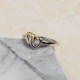 Sweet Gold Silver Heart Women Ring Classic Anallergic Wedding Band Bridal Ring for Women