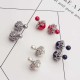 Sweet Gothic Hollow Base Double Pearl Ball Earrings Women Accessories