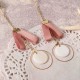 Sweet Hair Band Hoop Coin Pendant Cute Bowknot Headbrand Fake Earrings Hair Accessories for Women