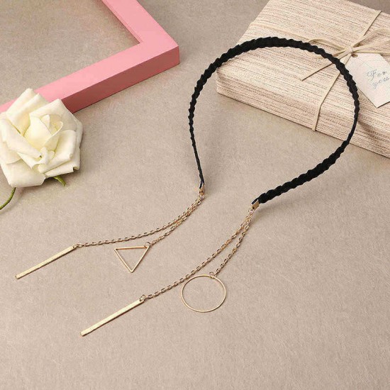 Sweet Heart Star Artificial Pearl Pendant Hair Band Fake Earrings Women Hair Accessories