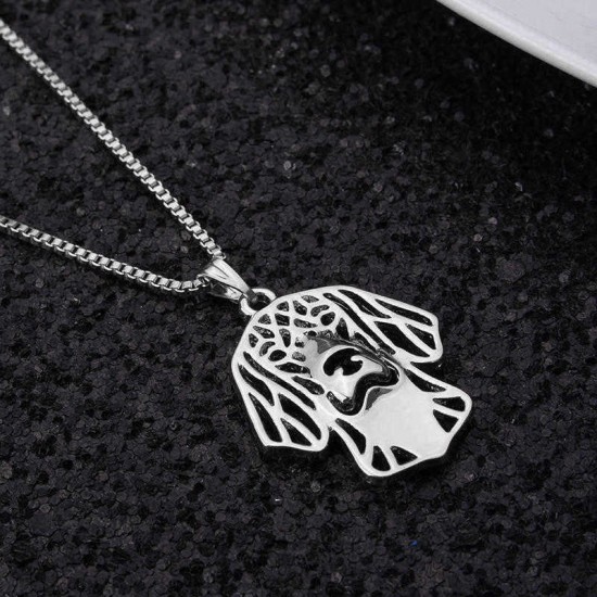 Sweet Little Puppy Pendant Necklace Plated Lucky Chain Women Gift