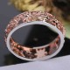 Sweet Rose Gold Flower Finger Rings Fashion Hollow Engagement Ring Wedding Jewelry for Women