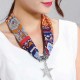 Sweet Scarf Necklace Tassel Star Pendant Necklace For Women