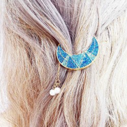 Sweet Shiny Moon Beads Tassels Hair Clip Hair Accessories for Girls Women