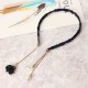 Sweet Women Hair Band Elegant Asymmetric Pearl Flower Pendant Headbrand Hair Accessories