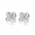 Sweet Women Zircon Cross Ear Stud Platinum Plated Rhinestones Earrings