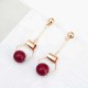 Sweet Wood Ear Drop Simple Geometric Women Earrings