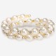 Temperament Full Rhinestone Pearl Multilayer Winding Wide Bracelet