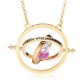 Time Turner Rotating Hourglass Pendant Necklace Gold Silver Plated