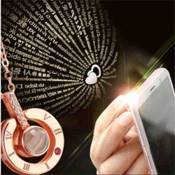 Trendy 100 Languages I Love You Pendant Necklace Metal Multiple Wearing Methods Projection Necklace