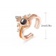 Trendy 100 Languages I Love You Projection Ring Detachable Open Finger Ring Couple Jewelry