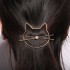 Trendy 1Pcs Girls Women Hair Accessories Gifts Cute Hollow Kitty Cat Hair Clips