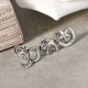 Trendy Antique Silver Earring Set Punk Elephant Star Moon Ear Clip Gift for Women Girl