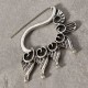 Trendy Antique Silver Earring Set Punk Elephant Star Moon Ear Clip Gift for Women Girl