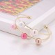 Trendy Balancing Style Double Layer Pearl Bracelet Simple Alloy Rainbow Pearl Bracelets for Women