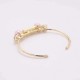 Trendy Balancing Style Geometric Bracelet Rhinestone Artificial Pink Pearl Bracelet for Women