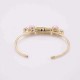 Trendy Balancing Style Geometric Bracelet Rhinestone Artificial Pink Pearl Bracelet for Women