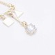 Trendy Balancing Style Gold Square Triangle Dangle Tassel Rhinestone Earrings Gift for Women