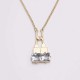 Trendy Balancing Style Pandent Alloy U-shaped Lock Rhinestone Necklace Gift for Women