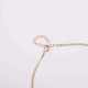 Trendy Balancing Style Pandent Alloy U-shaped Lock Rhinestone Necklace Gift for Women