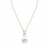 Trendy Balancing Style Pandent Alloy U-shaped Lock Rhinestone Necklace Gift for Women