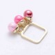 Trendy Balancing Style Sweet Ring Colorful Candy Pearl Square Ring Gift for Women