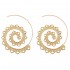 Trendy Big Circle Hoop Exaggerated Spiral Heart Drop Shape Earrings Gift for Women