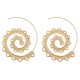 Trendy Big Circle Hoop Exaggerated Spiral Heart Drop Shape Earrings Gift for Women