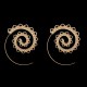 Trendy Big Circle Hoop Exaggerated Spiral Heart Drop Shape Earrings Gift for Women