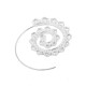 Trendy Big Circle Hoop Exaggerated Spiral Heart Drop Shape Earrings Gift for Women