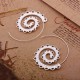 Trendy Big Circle Hoop Exaggerated Spiral Heart Drop Shape Earrings Gift for Women