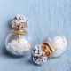 Trendy Colorful Glass Ball Stars Ear Stud Flower Earrings