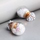 Trendy Colorful Glass Ball Stars Ear Stud Flower Earrings