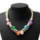 Trendy Colorful Short Magic Buckle Clavicle Necklaces For Women